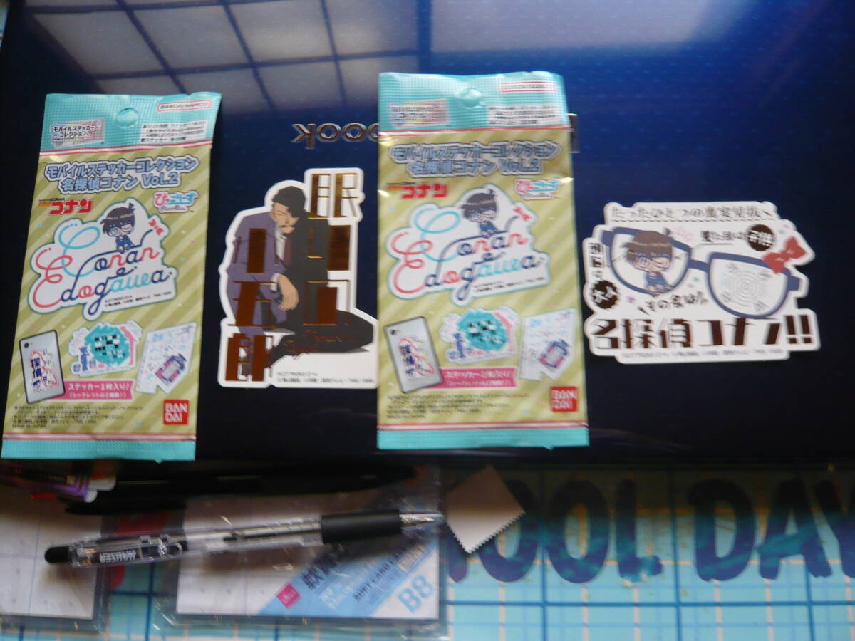 BANDAI NAMCO モバイルステッカーコレクション 名探偵コナン Vol.2 【コナン】 シークレット & 【眠りの小五郎】 シークレット 箔押し仕様拍卖