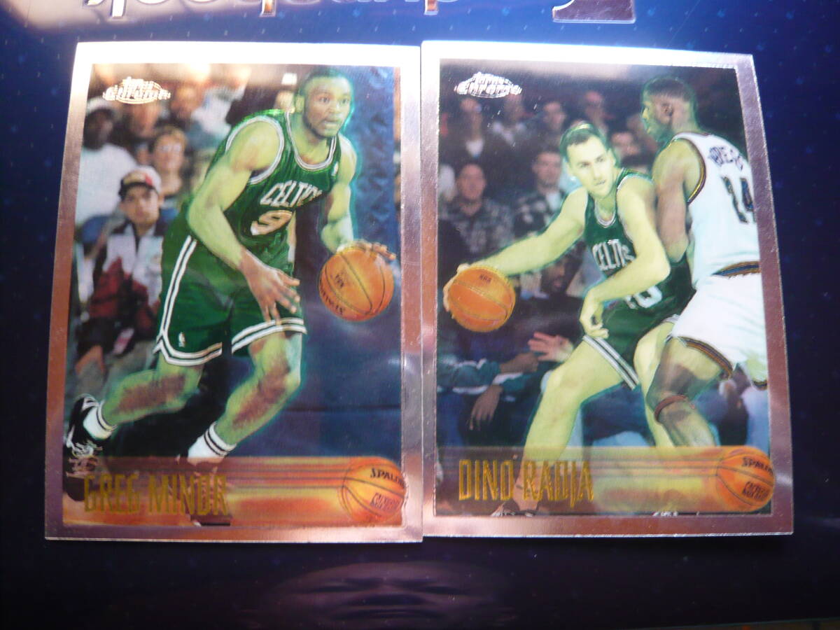 1996 topps Chrome Boston Celtics 【DINO RADJA】 #121 & 【GREG MINOR】 #215 レギュラーカード 2枚セット拍卖
