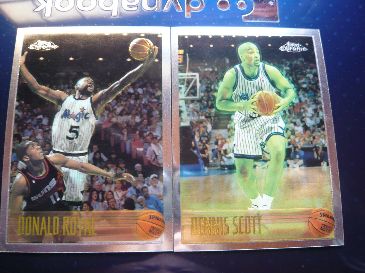 1996 topps Chrome Orlando Magic 【DONALD ROYAL】 #62 & 【DENNIS SCOTT】 #158 レギュラーカード 2枚セット ②拍卖