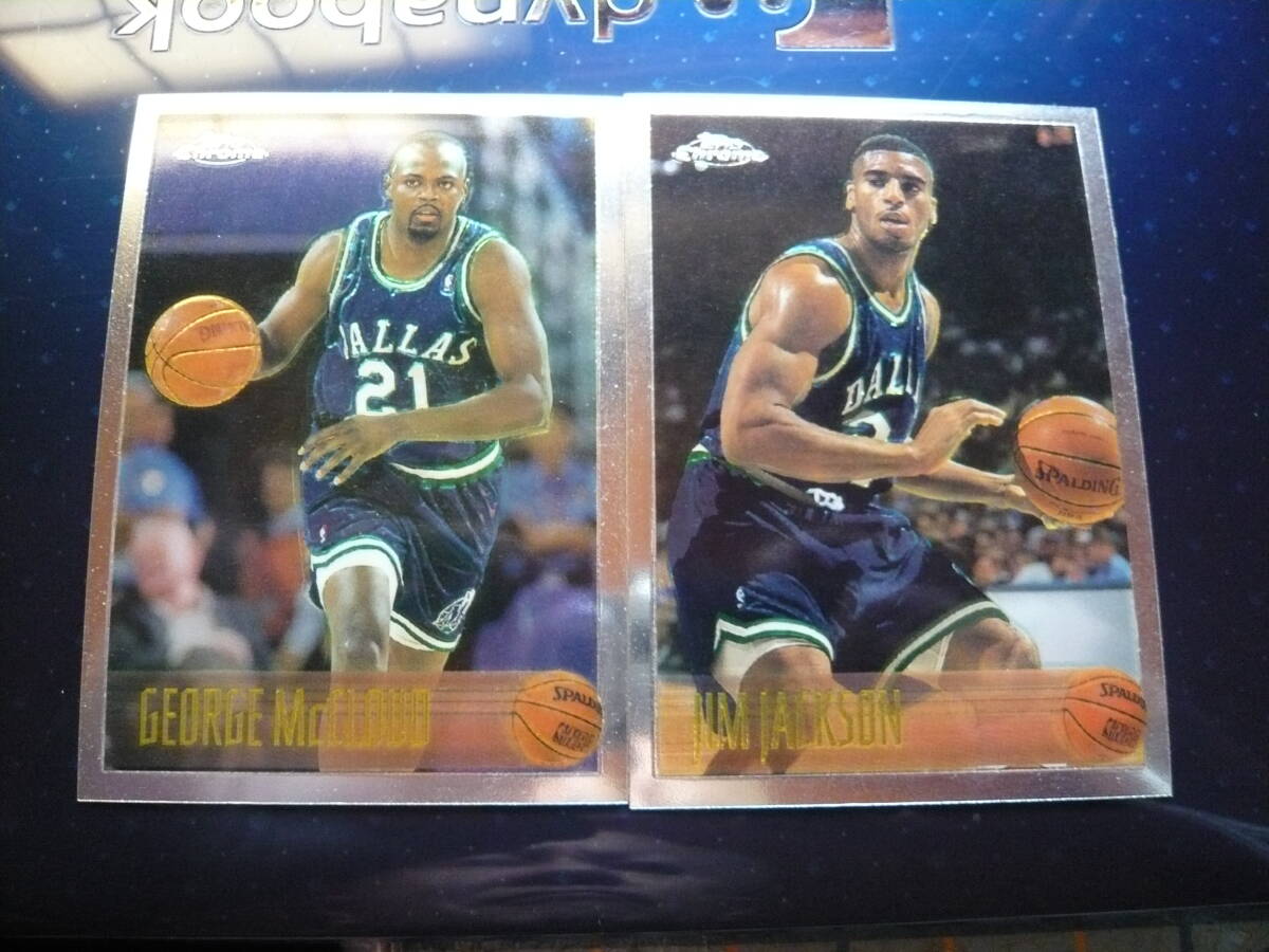 1996 topps Chrome Dallas Mavericks 【JIM JACKSON】 #75 & 【GEORGE McCLOUD】 #57 レギュラーカード 2枚セット拍卖