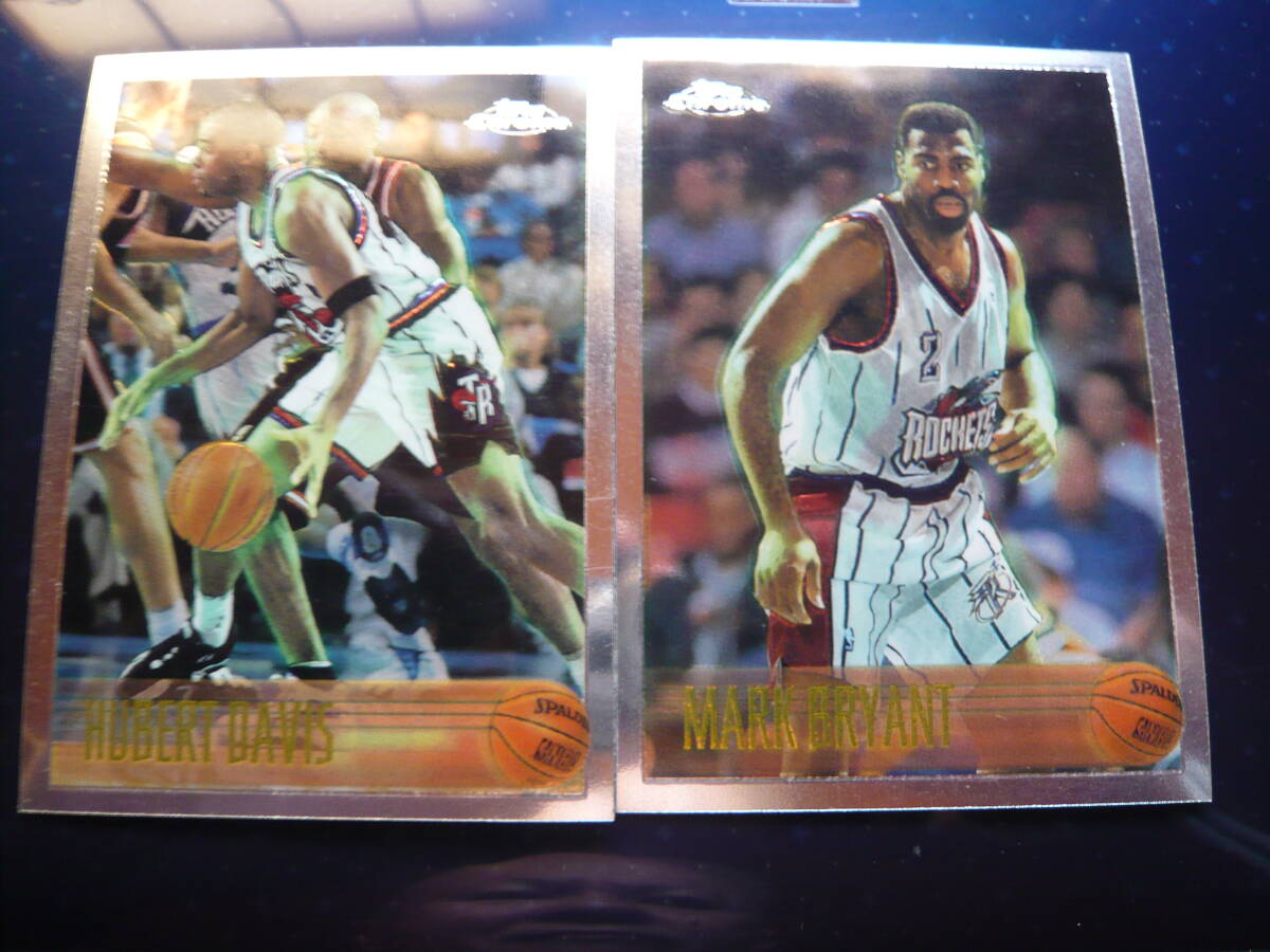 1996 topps Chrome Houston Rockets 【MARK BRYANT】 #26 & 【HUBERT DAVIS】 #117 レギュラーカード 2枚セット拍卖