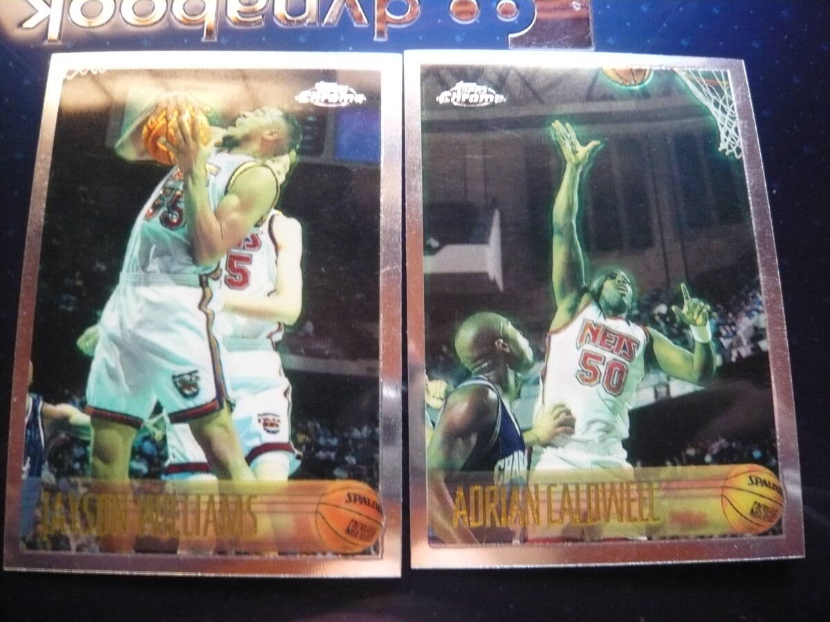 1996 topps Chrome New Jersey Nets 【ADRIAN CALDWELL】 #156 & 【JAYSON WILLIAMS】 #140 レギュラーカード 2枚セット拍卖