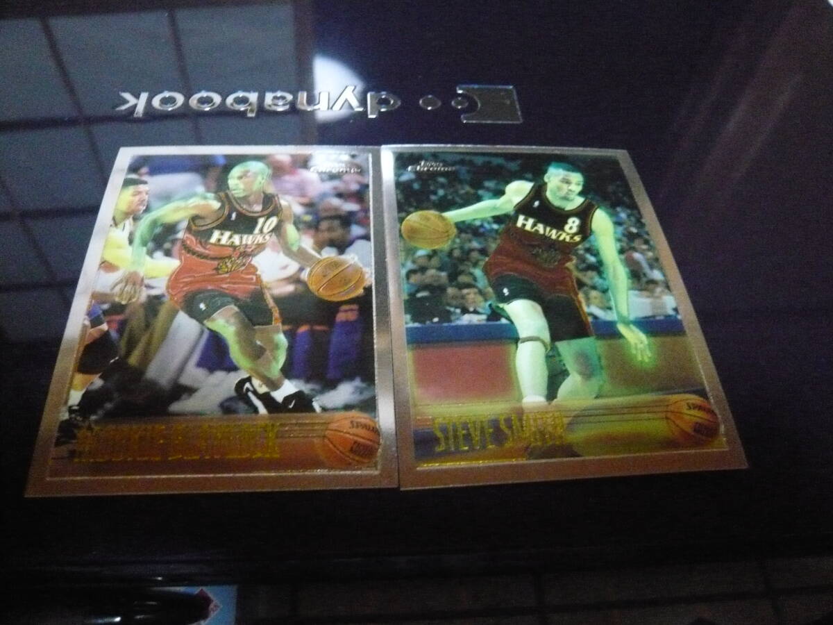 1996 topps Chrome Atlanta Hawks 【STEVE SMITH】 #150 & 【MOOKIE BLAYLOCK】 #55 レギュラーカード 2枚セット拍卖