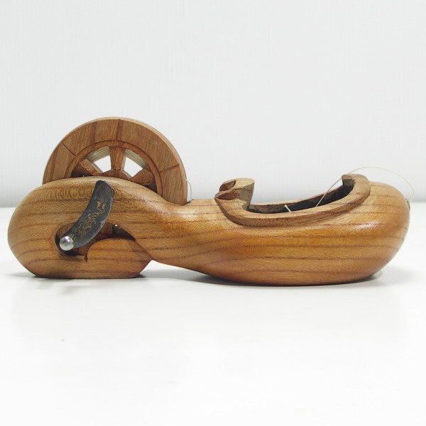 未使用 訳アリ 坪憲 墨坪 木製 180mm カエデ付 糸カルコ付 車のまわりが悪いです拍卖