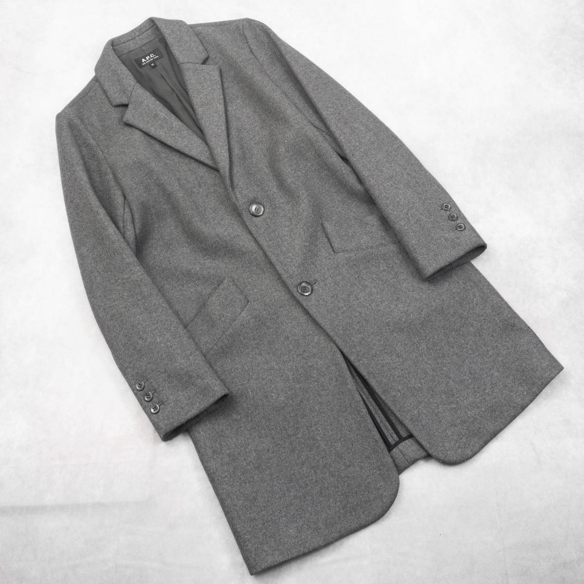 上質なデザイン『A.P.C.』 チェスターコート XSサイズ グレー アーペーセー メンズ 管理954拍卖