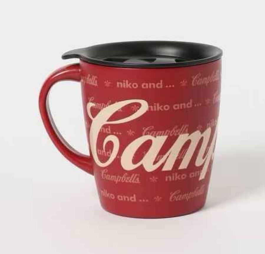 niko and... ニコアンド Campbell's キャンベル コラボ 蓋付き ステンレス マグカップ (ロゴ) 保温・保冷拍卖