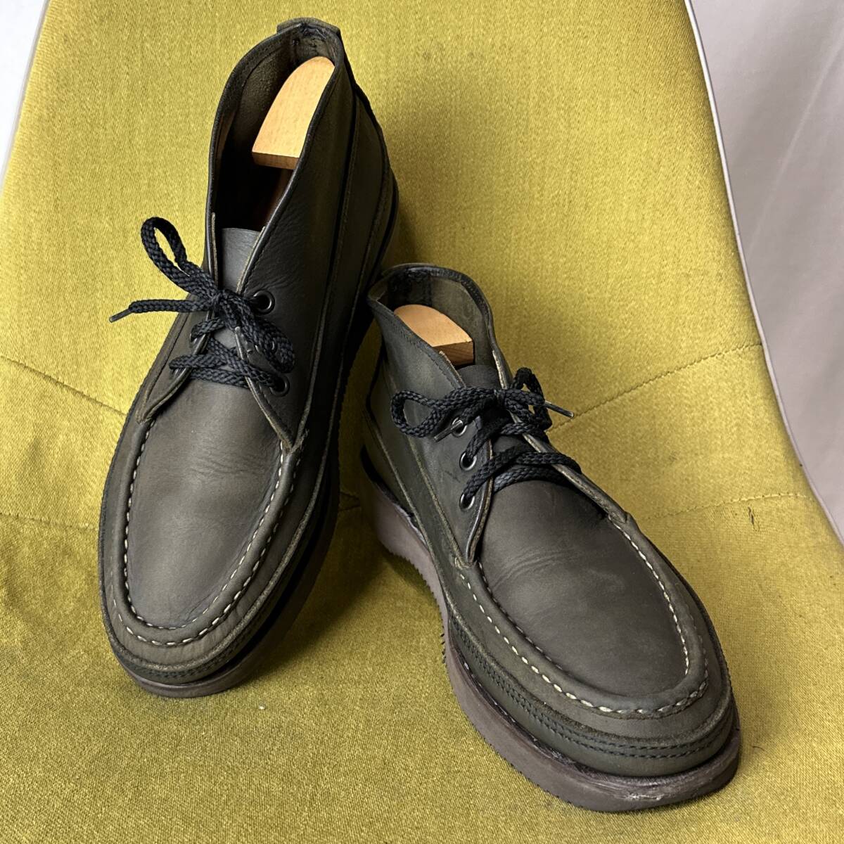 RUSSELL MOCCASIN ラッセルモカシン ダブルモカシン ヌバック スポーティングクレイチャッカ USA製 9 27.0 27.5相当 レザーシューズ ブーツ拍卖