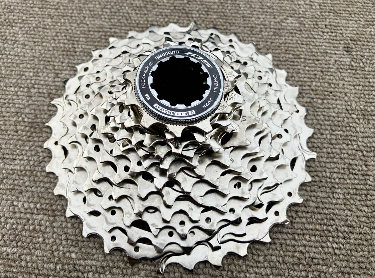【送料無料】シマノ SHIMANO 105 CS-R7101 カセットスプロケット 12スピード 11-34T 中古美品拍卖