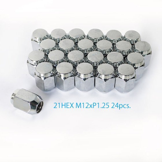 特価 6穴用 24個 21HEX M12xP1.25 袋ナット ニッサン NV350 等 B-213-24P拍卖