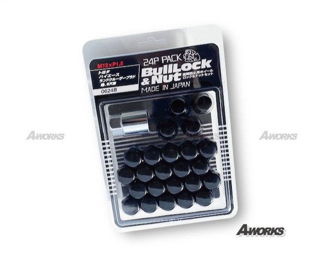 送料無料 ロックナットセット 6穴車 60°テーパー座 21HEX M12xP1.5 ブラック/ハイラックス ハイエース200系 社外アルミ 0624B拍卖