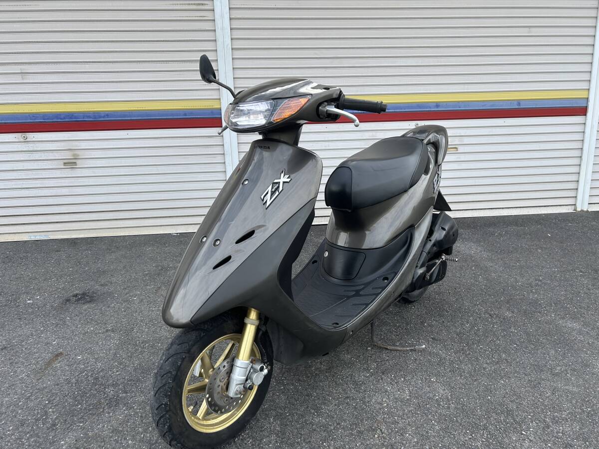 売り切り HONDA ZX仕様 ライブディオ AF34 実働 セル1 中期足回り 中古車 現状販売 茶色 ホンダ 奈良発 拍卖