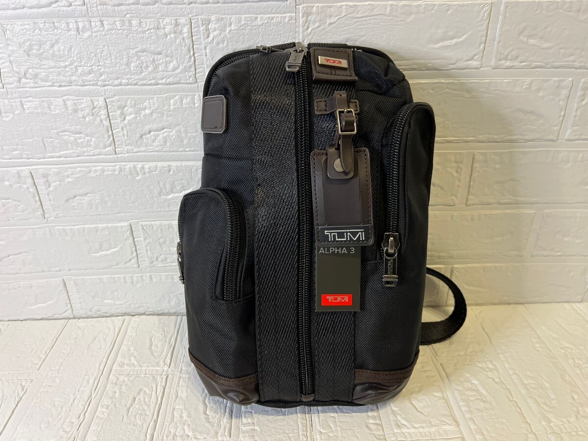 TUMI トゥミ バッグ ショルダーバッグ ワンショルダー ボディバッグ ブラック×ブラウン拍卖