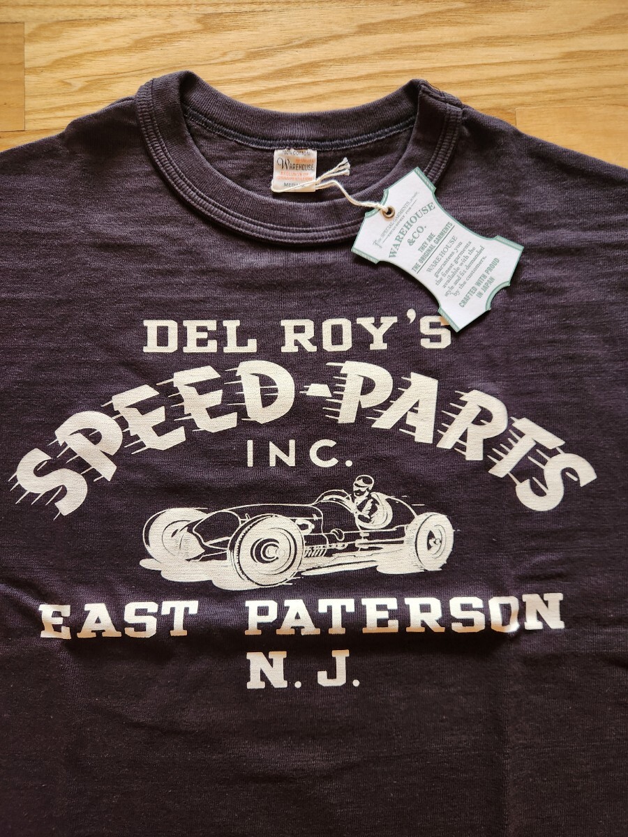 新作 即決★WARE HOUSE ウエアハウス4601 旧式ローゲージ編み機 半袖プリントTシャツ 日本製 SPEED-PARTS スポーツカー スミクロ L拍卖