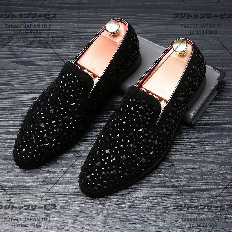 ローファー スリッポン 光沢のあるダイヤモンド オシャレ 新品*メンズ カジュアルシューズ 28.5cm拍卖