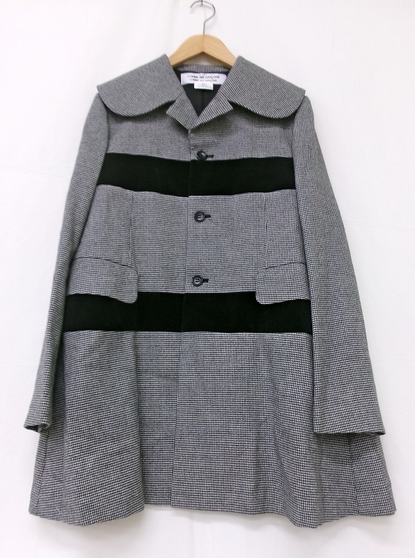 COMME des GARCONS COMME des GARCONS コムデギャルソン コムデギャルソン 千鳥格子切替ジャケット M RF-J017 AD2020 ブラック拍卖