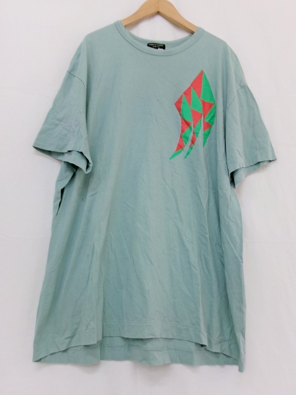 COMME des GARCONS HOMME PLUS コムデギャルソン オム プリュス 半袖Tシャツ S PK-T007 AD2022 綿100% グリーン拍卖