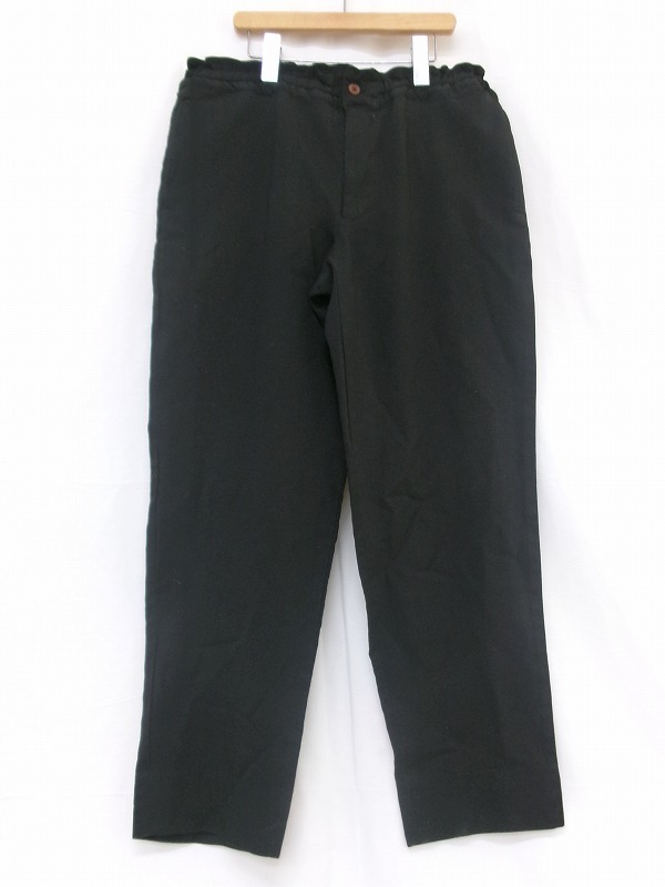 BLACK COMME des GARCONS ブラックコムデギャルソン パンツ L 1M-P005 AD2023 ブラック ポリエステル100%拍卖