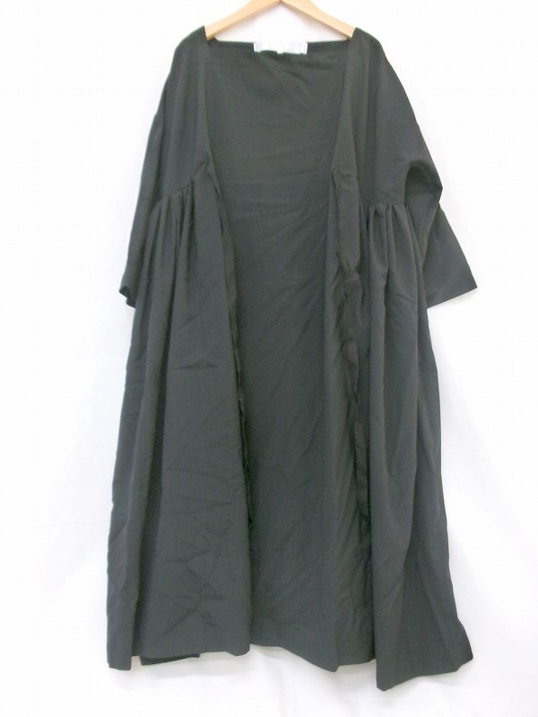 tao COMME des GARCONS タオコムデギャルソン デザインワンピース S TJ-O015 AD2022 ブラック ポリエステル70% 毛30%拍卖