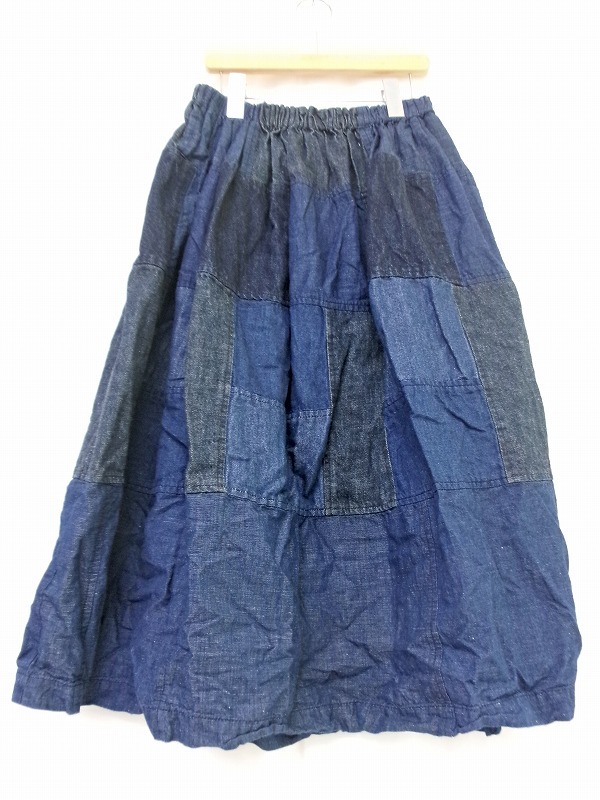 tao COMME des GARCONS タオコムデギャルソン パッチワークティアードスカート TM-S021 AD2023 ブルー拍卖