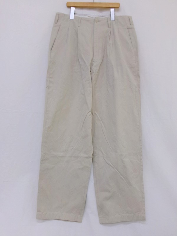 COSTUME D'HOMME YOHJI YAMAMOTO ウールギャバジン ヨウジヤマモト パンツ 4 HX-P83-051ベージュ 綿100%拍卖