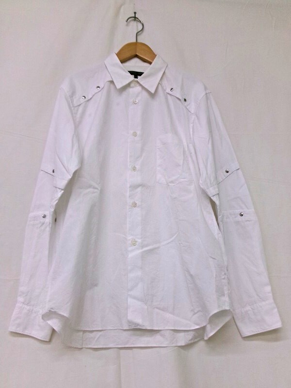 COMME des GARCONS HOMME PLUS コムデギャルソン オム プリュス 長袖スタッズシャツ S PR-B004 AD2016 ホワイト拍卖