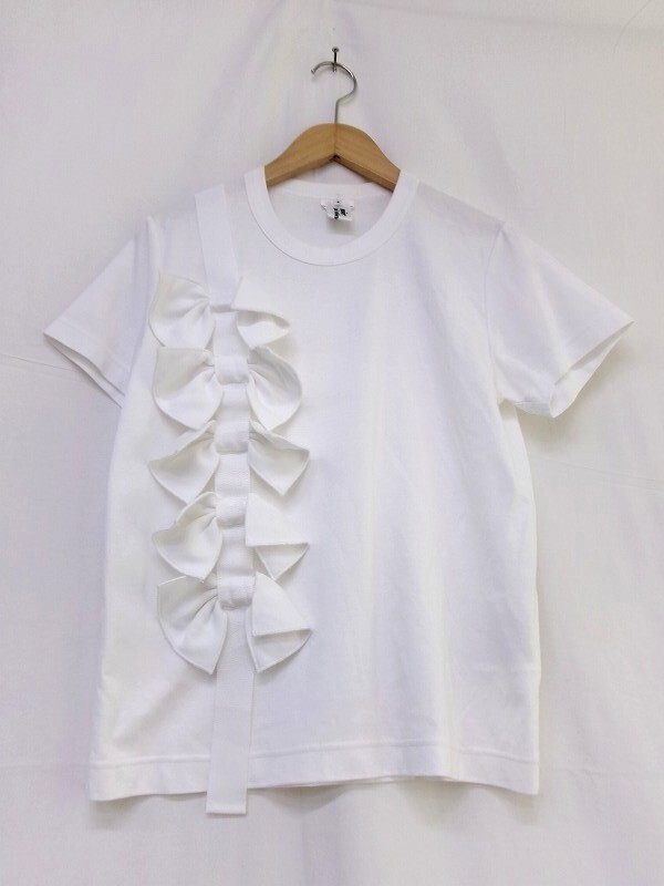 noir kei ninomiya COMME des GARCONS ノワール ケイ ニノミヤ デザインカットソー S 3E-T012 AD2019 ホワイト 綿100%拍卖