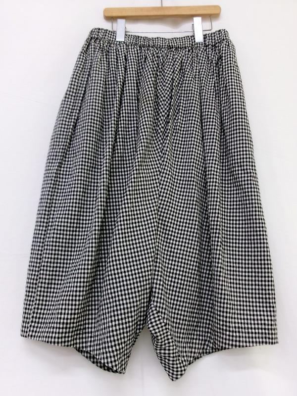 BLACK COMME des GARCONS ブラック コムデギャルソン チェックデザインパンツ S 1I-P008 AD2011ブラック 毛100%拍卖
