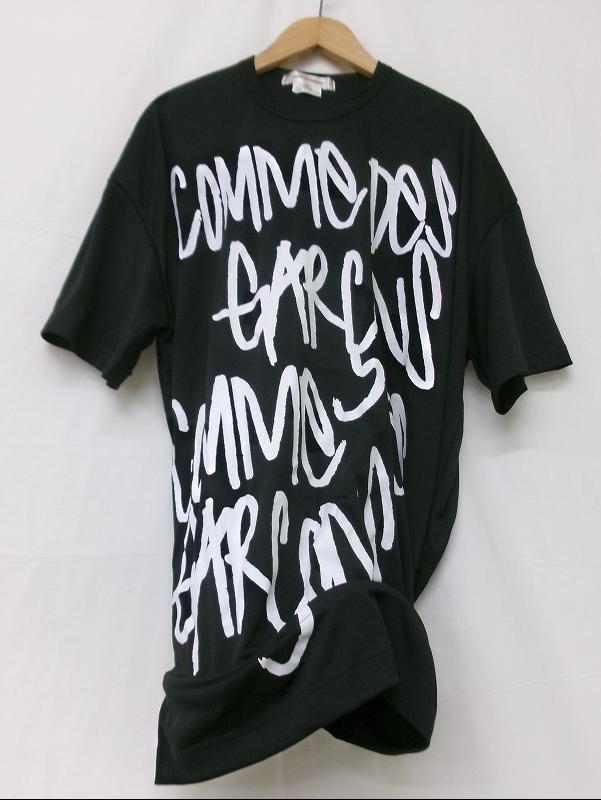 COMME des GARCONS コムデギャルソン デザインカットソー S GI-T012 AD2021ブラック ポリエステル100%拍卖