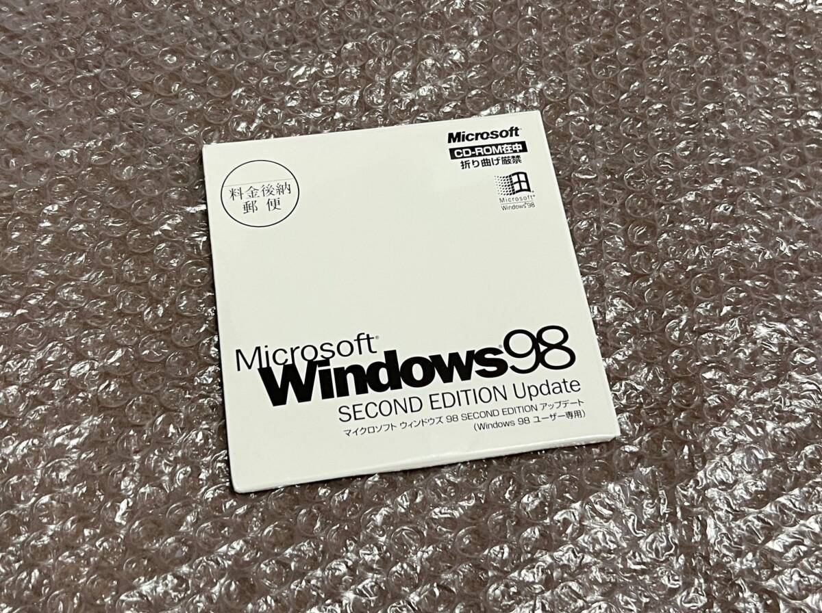 新品未開封 Windows 98 SECOND EDITION Update(Windows 98ユーザー限定)拍卖