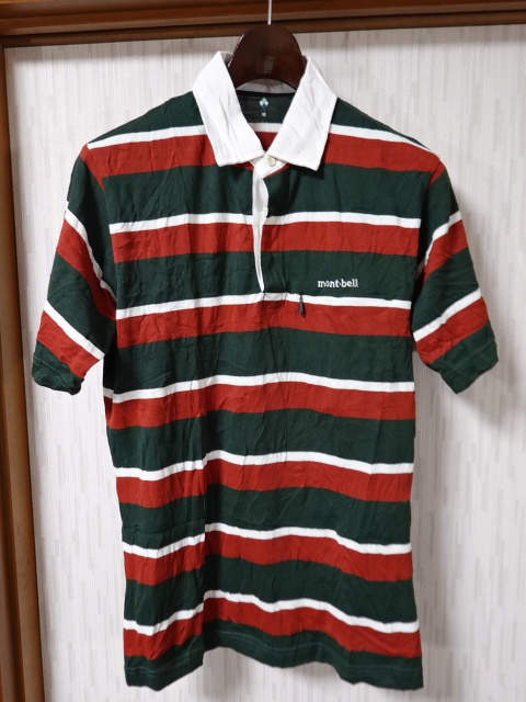 ●モンベル mont-bell WIC.ラガーシャツ ハーフスリーブ STYLE#1104780 M●1106●拍卖