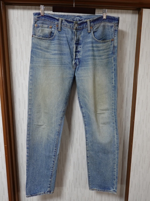 ●リーバイス LEVIS デニム 501 CT W34 ボタンフライ 革パッチ●1106●拍卖