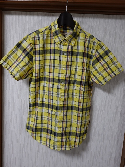 ●AIGLE エーグル DFT カラーチェックシャツ 半袖シャツ S●1106●拍卖