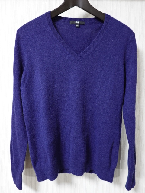 ●ユニクロ UNIQLO Vネックカシミヤセーター L●1106●拍卖