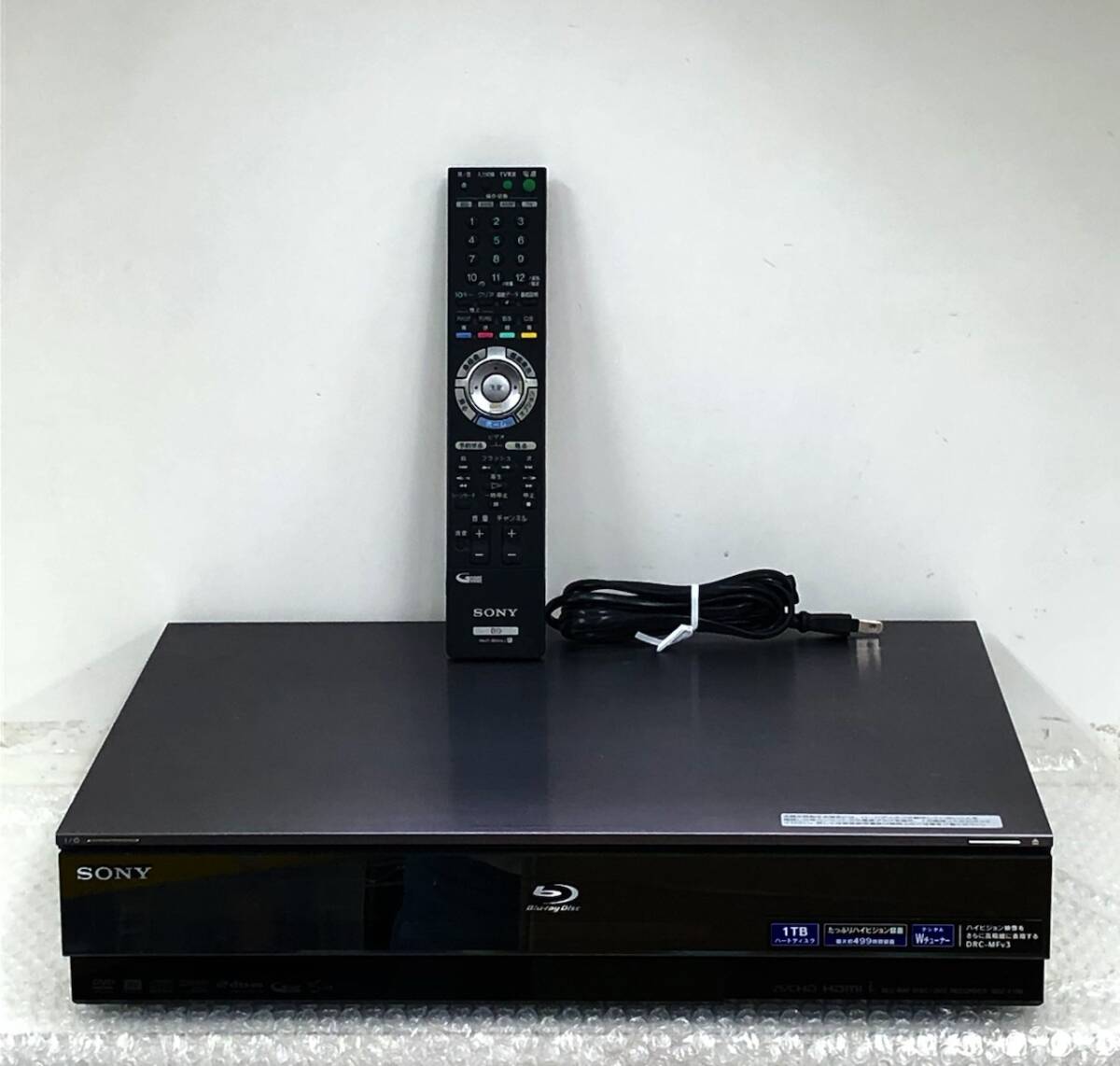 【ジャンク品】 SONY ソニー BDZ-X100 BD/HDD/DVDレコーダー Wチューナー 1TB リモコン付き 251021SK120220拍卖