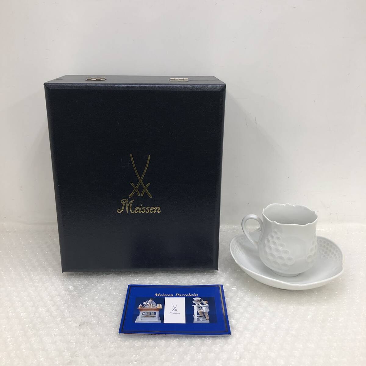 Meissen マイセン ホワイトレリーフ ティーカップ &ソーサ 1客 洋食器 251023SK080065拍卖