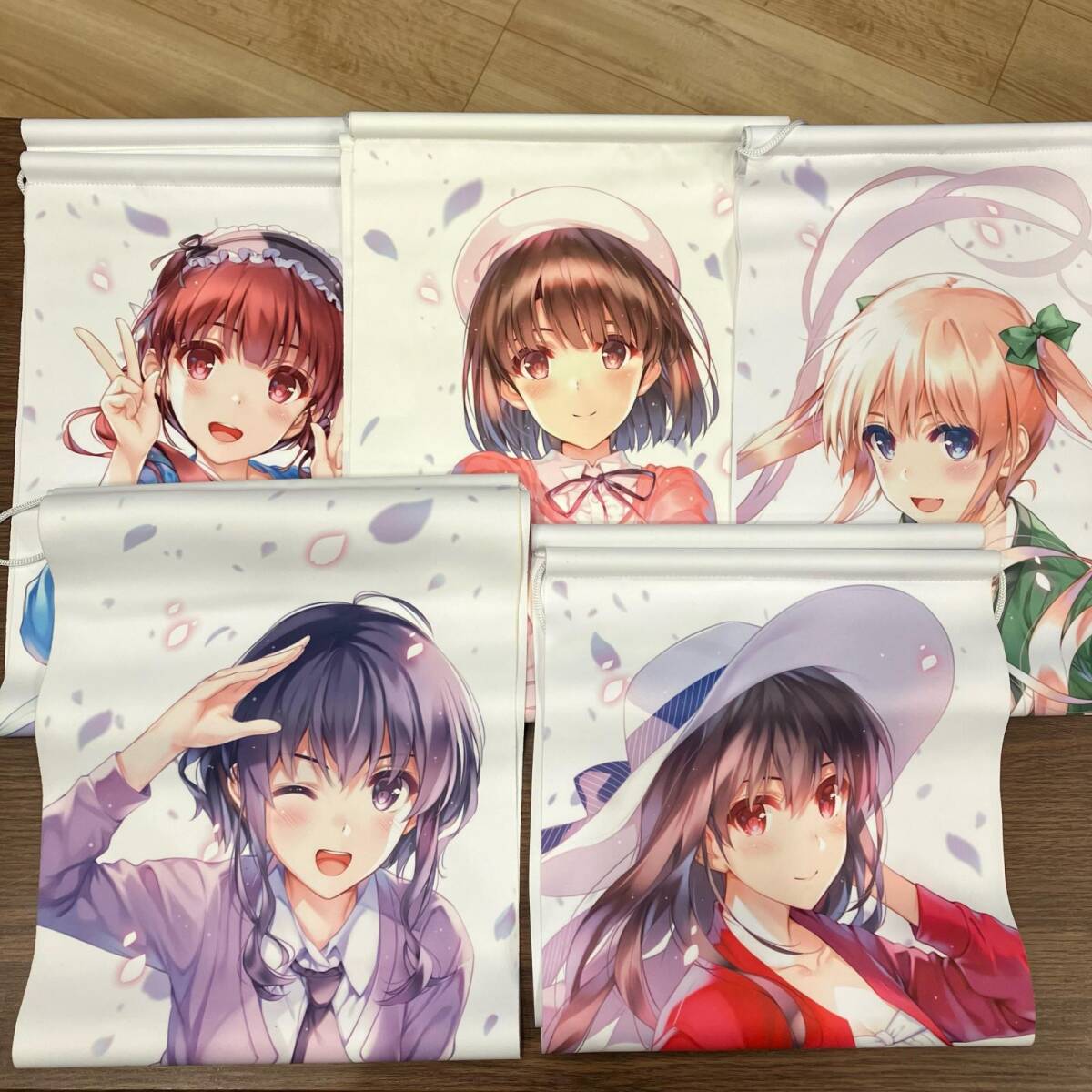 m284-0454-15 冴えない彼女の育てかた 深崎暮人展 B2 半裁 タペストリー まとめ売り 霞ヶ丘詩羽 加藤恵 氷堂美智留 波島出海 他拍卖