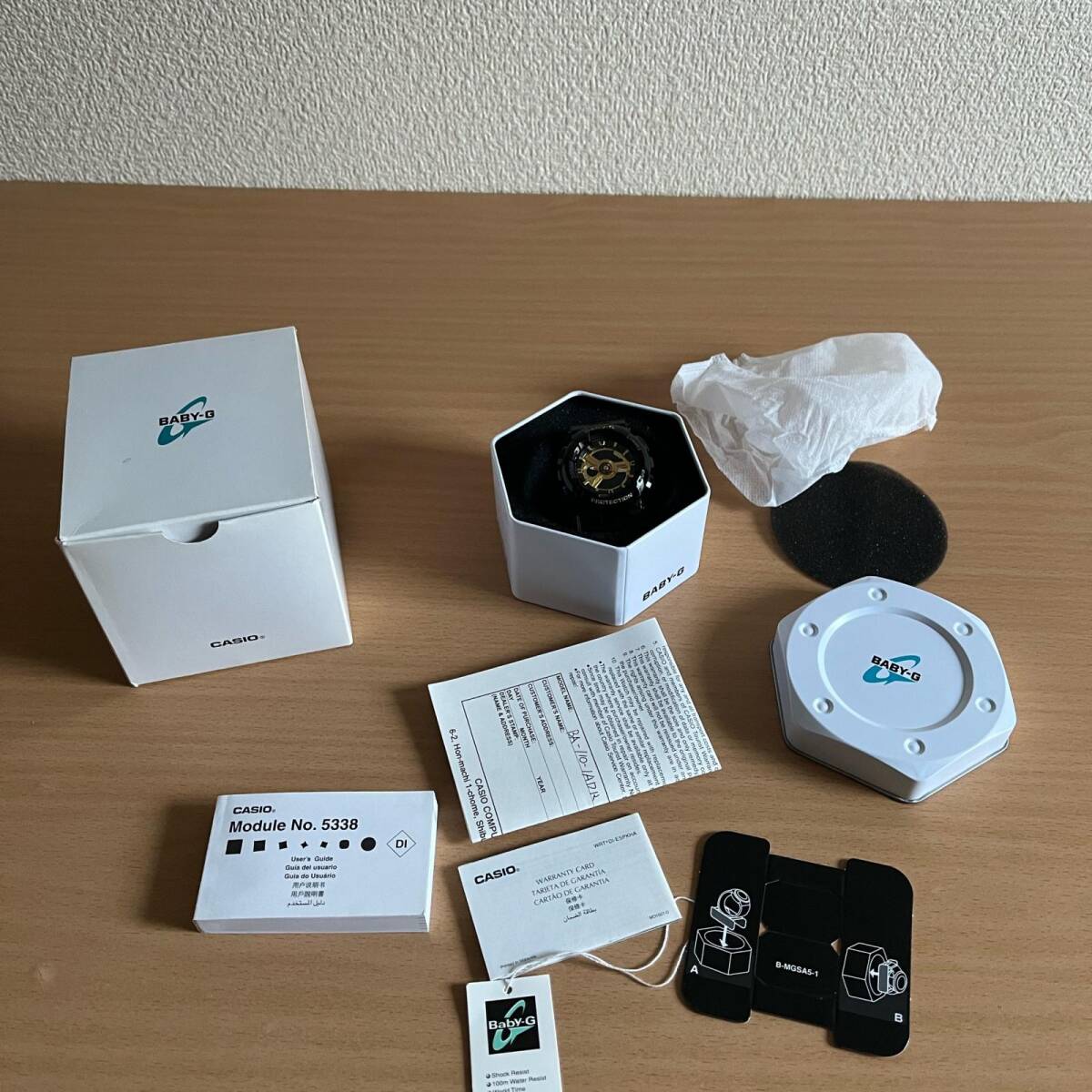 136-0663 CASIO カシオ Baby-G レディース腕時計 ラバーベルト クオーツ ブラック ゴールド BA-110 電池切れ 動作未確認拍卖