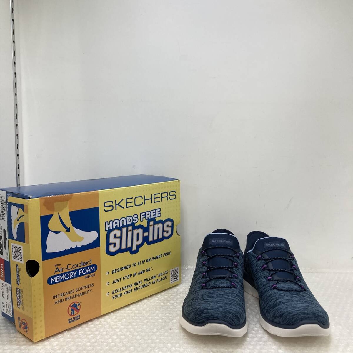 スケッチャーズ SUMMITS-DAZZLING HAZE スリップインズ 149937W NVPR ハンズフリー スリッポン 24.5cm 251110SK050245拍卖