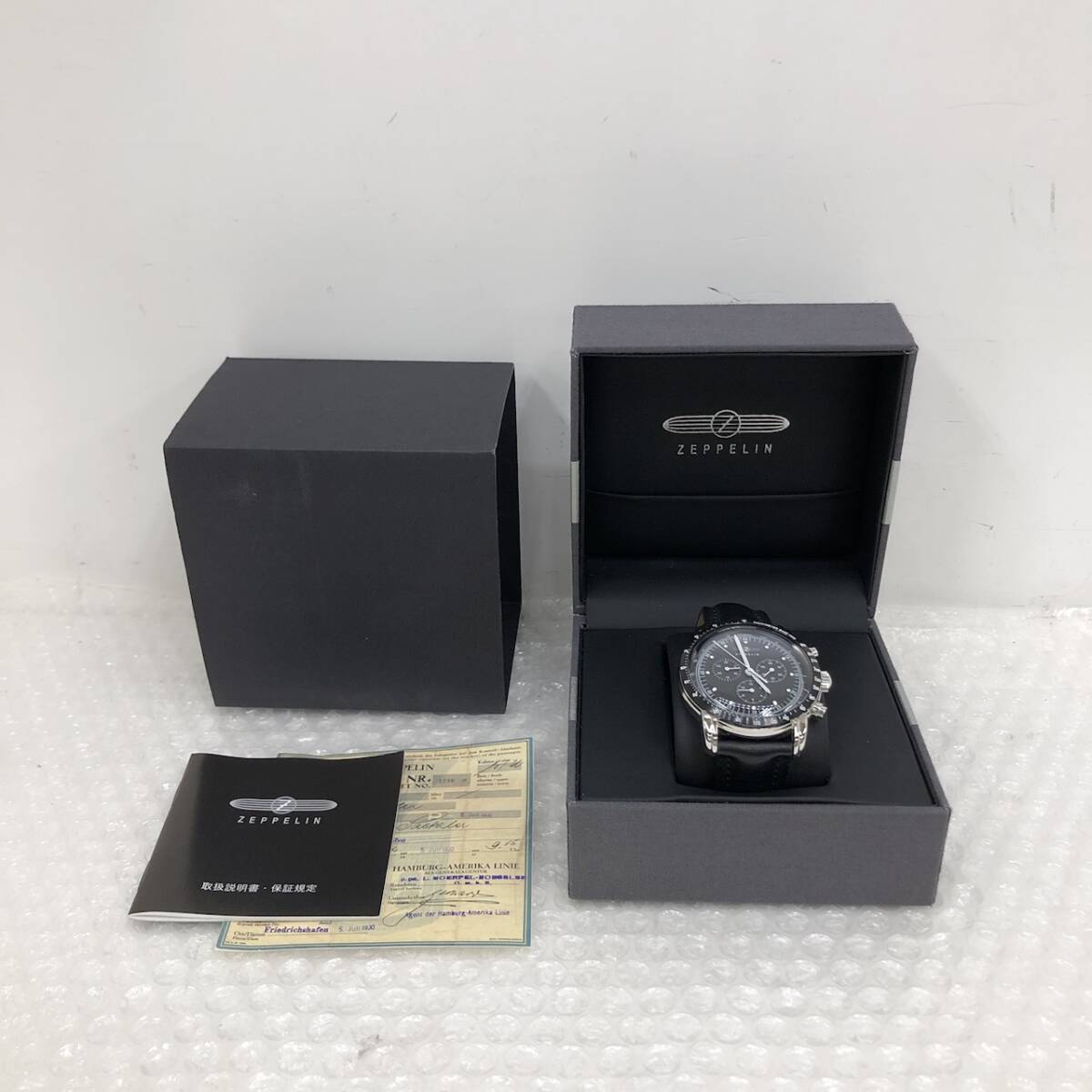 ZEPPELIN ツェッペリン クロノグラフ 8892-2 メンズ クォーツ 革ベルト ブラック 251117SK040705拍卖