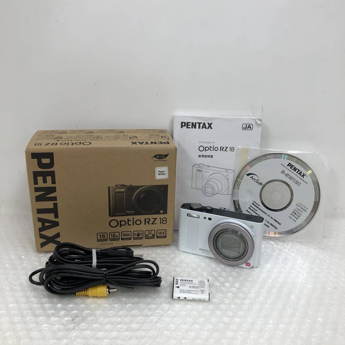 PENTAX ペンタックス OPTIO RZ18 コンパクトデジタルカメラ パールホワイト 251119SK510583拍卖