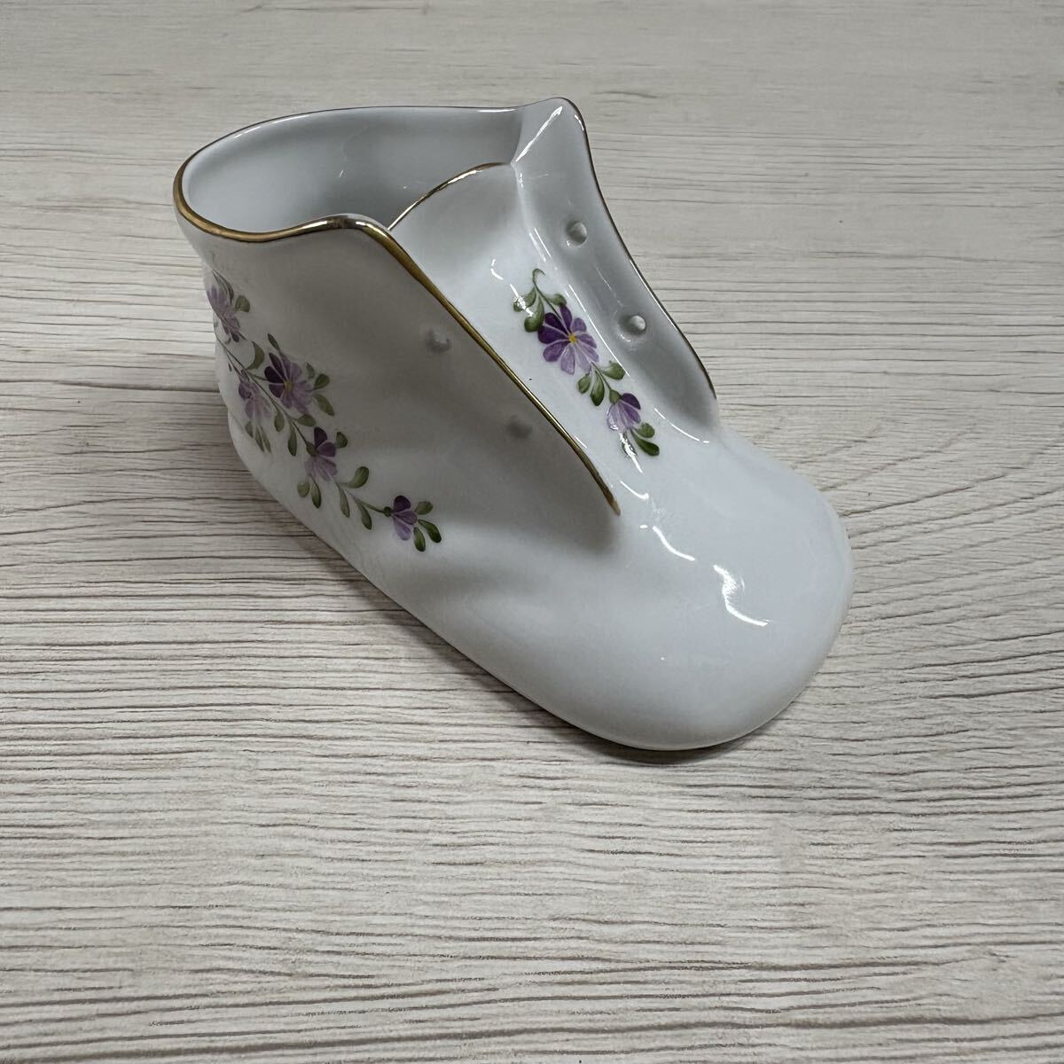 p21 HOLLOHAZA ホロハーザ 置物 陶器 インテリア ベビーシューズ ハンガリー拍卖