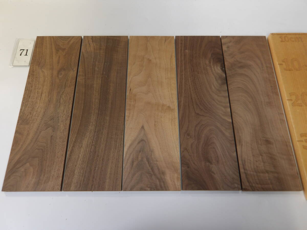 木っ端クラブ ★500円スタート★ B級 ウォールナット 薄板 5枚入り (厚約11mm 幅約120mm) 4面プレーナー済 DIY ハンドメイド A71拍卖
