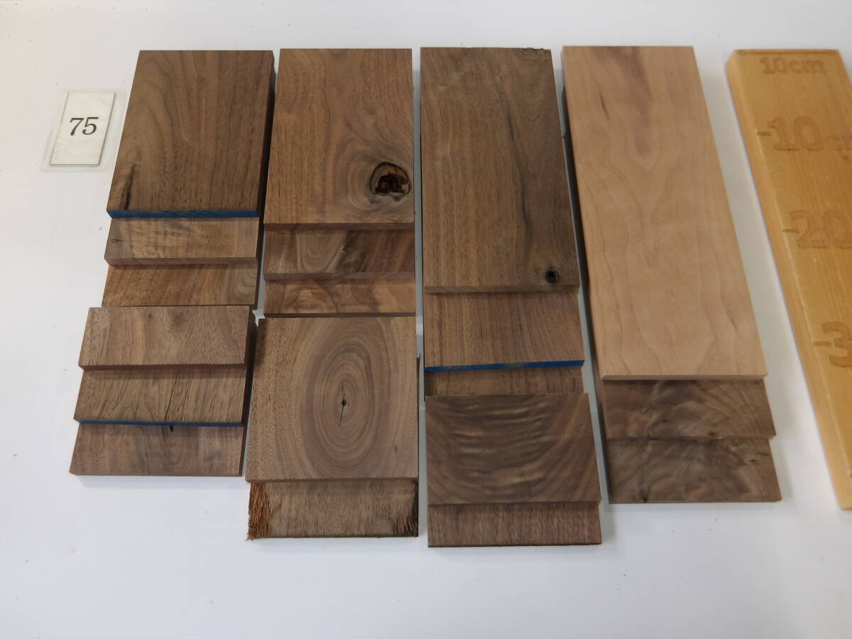 木っ端クラブ ★500円スタート★ B級 ウォールナット 薄板 端材 (厚約11mm 幅約120mm) 4面プレーナー済 DIY ハンドメイド A75拍卖