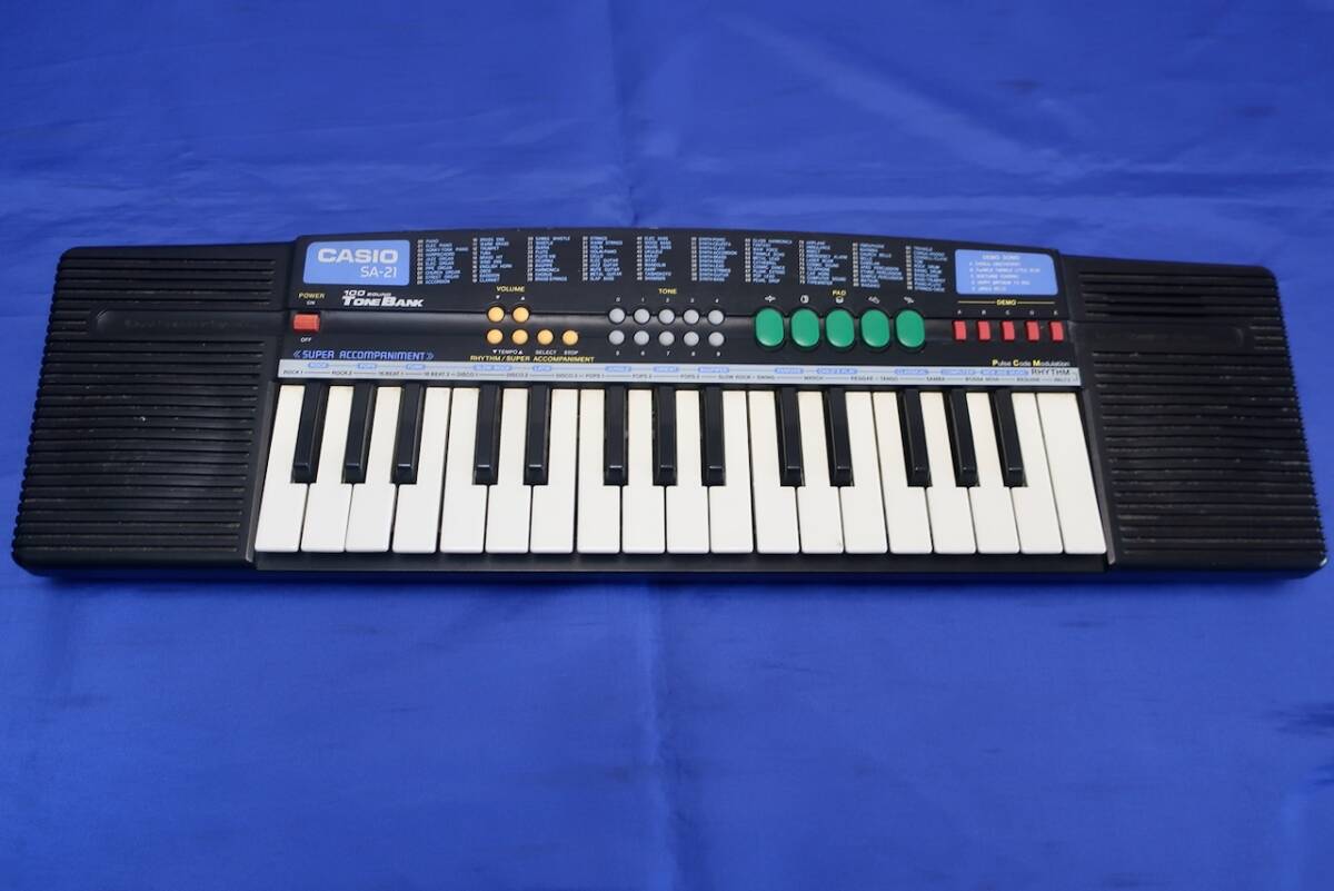 【CASIO TONE BANK SA-21 カシオ 電子ピアノ 動作確認済み キーボード レトロ ヴィンテージ TONE BANK ジャンク扱いで】拍卖