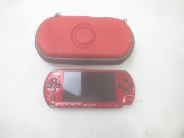 中古品 ゲーム PSP 本体 PSP3000 レッド/ブラック 動作品 本体のみ拍卖