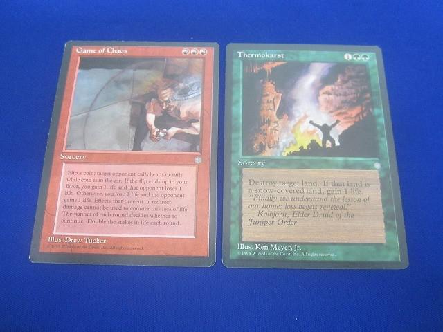 状態C トレカ MTG マジック:ザ・ギャザリング 英語版 ICE 混沌のゲーム レア Thermokarst アンコモン 2枚セット拍卖