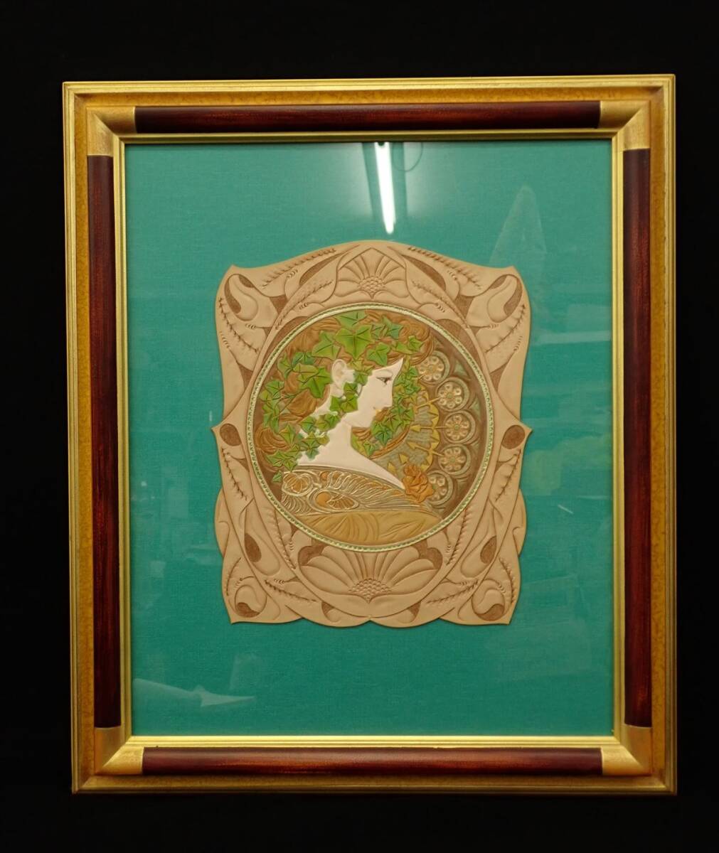 ◆絵画39 レザークラフト 革細工◆アルフォンス・ミュシャ/消費税0円拍卖