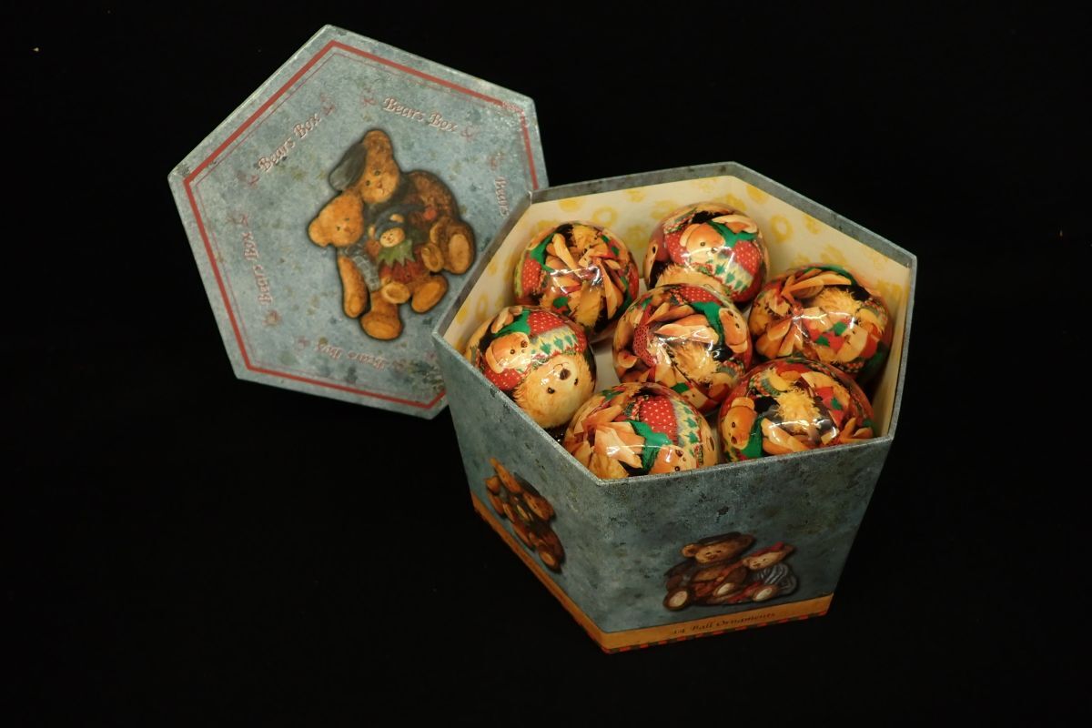 ◆クリスマス02 オーナメント クマ ボール テディベア◆ツリー 飾り クリスマス飾り/消費税0円拍卖