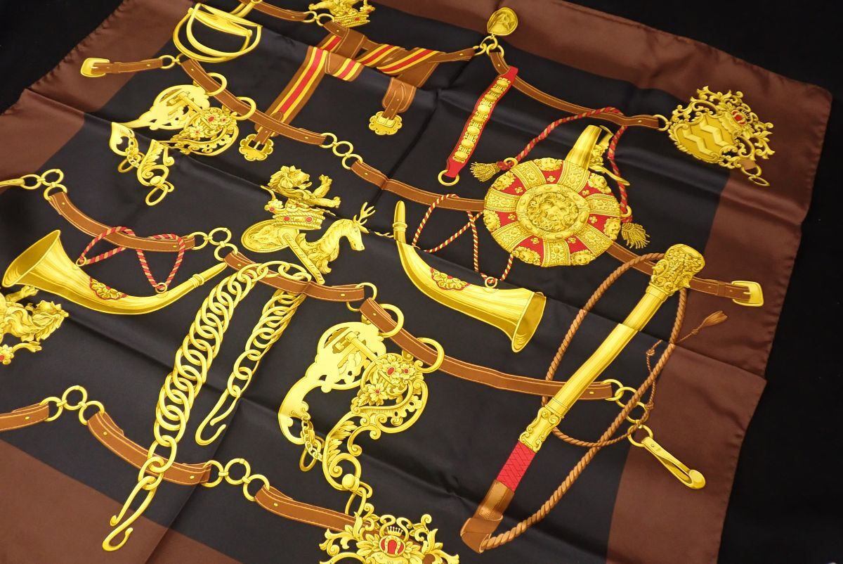 ■47 美品 アイグナー シルクスカーフ■イタリア製/AIGNER拍卖