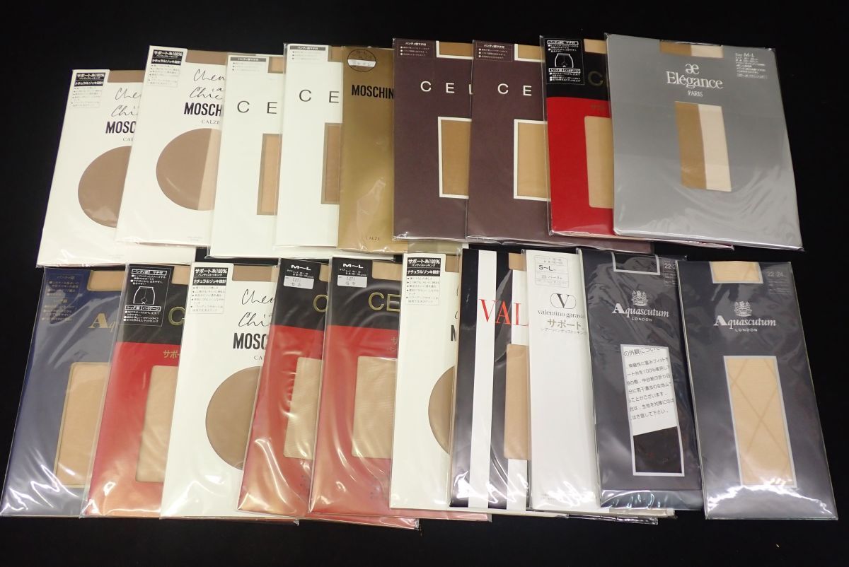 ■衣類54 未使用 ストッキング まとめて フェラガモ セリーヌ モスキーノ サイズM~L■拍卖